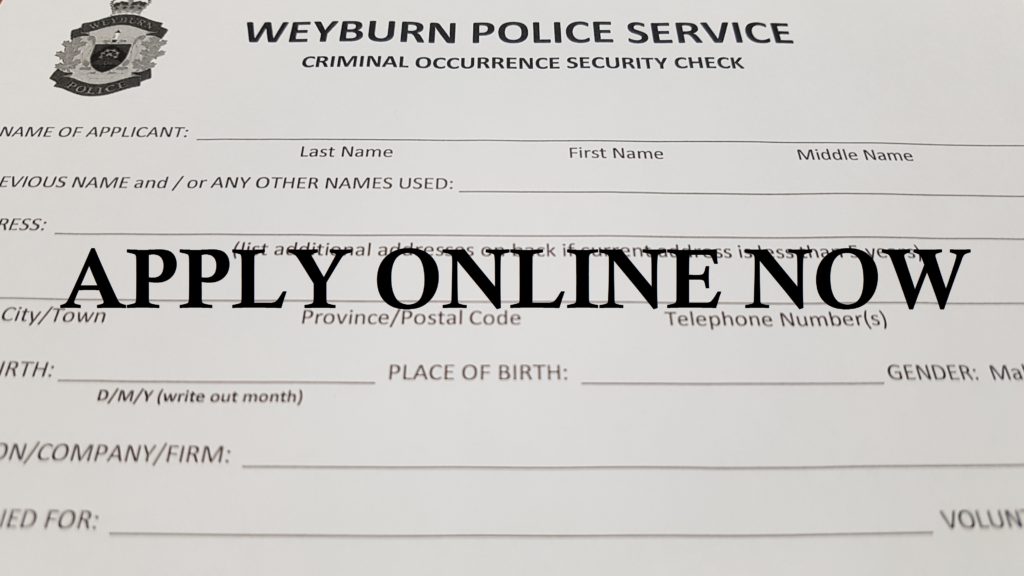 Criminal Records | Weyburn Police Service